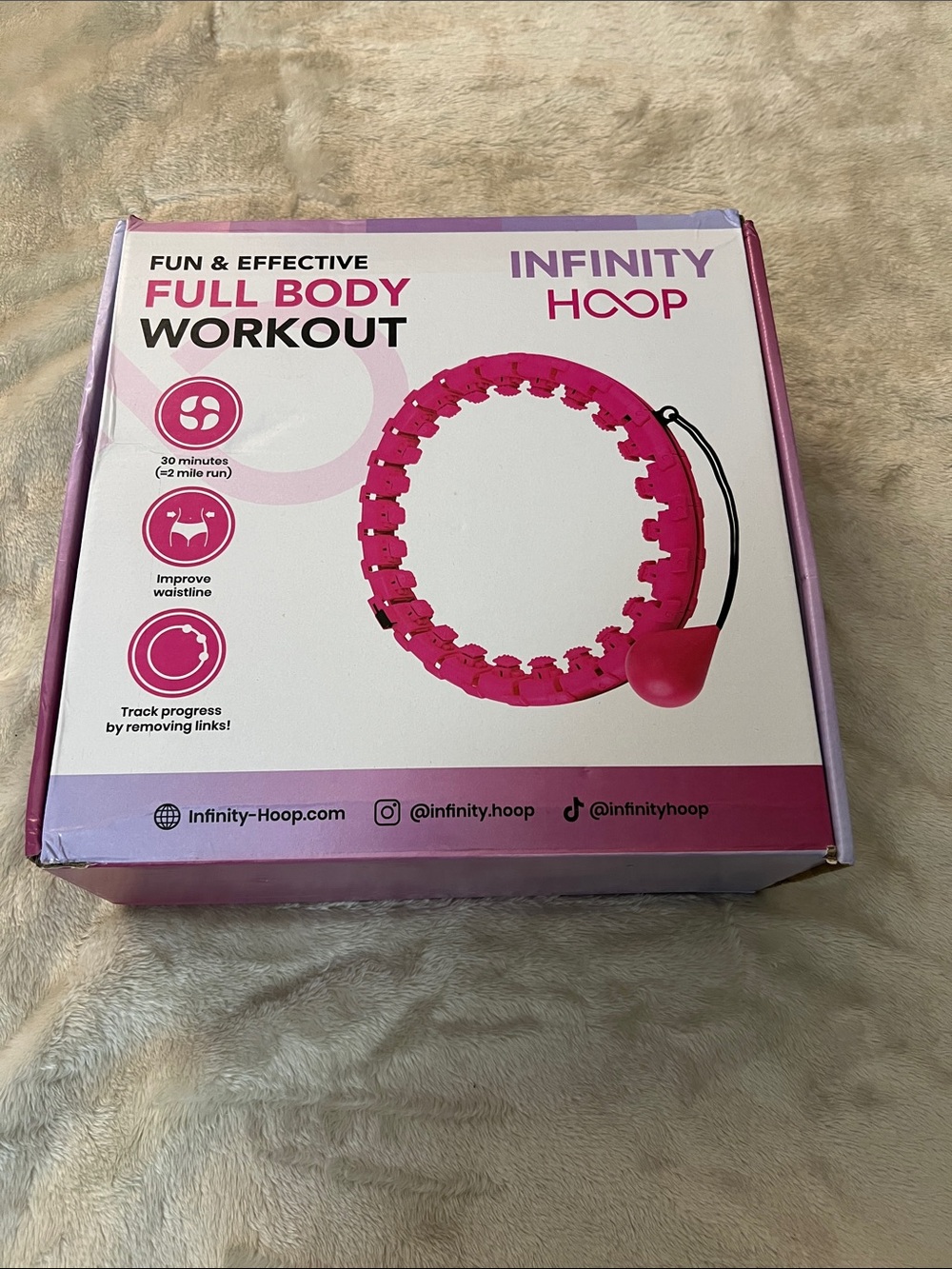 NFINITY BLUE Weighted Fitness Hoop - Full Body Workout